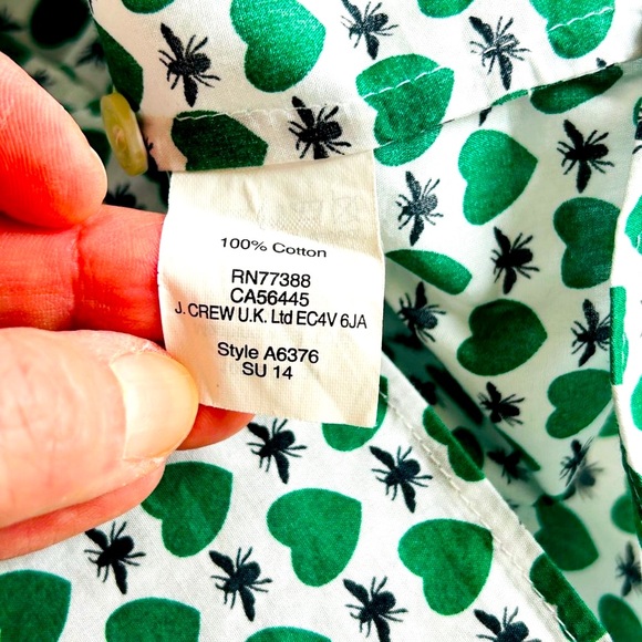 J. Crew Perfect Button Down Shirt in Honeypie Print (size 2) - Picture 11 of 13